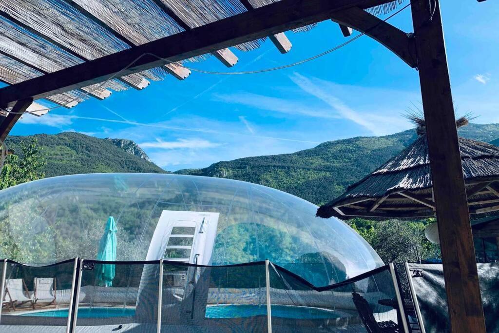2P Au Coeur Des Montagnes Avec Piscine Chauffee Apartamento Puget-Théniers Exterior foto